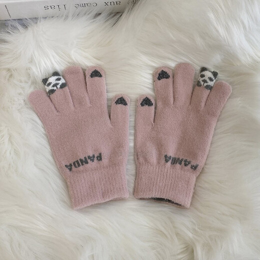 Guantes de Fitonton para mujeres en invierno frío y calor para niñas en guantes de invierno guantes de lana de lujo gruesas guantes táctiles táctiles a prueba de viento para mujeres
