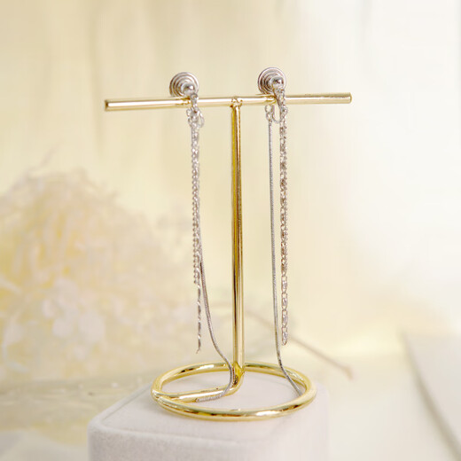 Siree Deluna Hotel IU same style earrings long tassels without piercing ear clips for women with cool feeling and round face high-end earrings silver ear clips