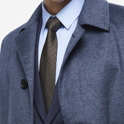 Junger Männermantel Herren Vierköpfiger Single Breaked Jacket Slim Fit Business Coat Wolle Mischung dicke und warme blaue L 175/96a