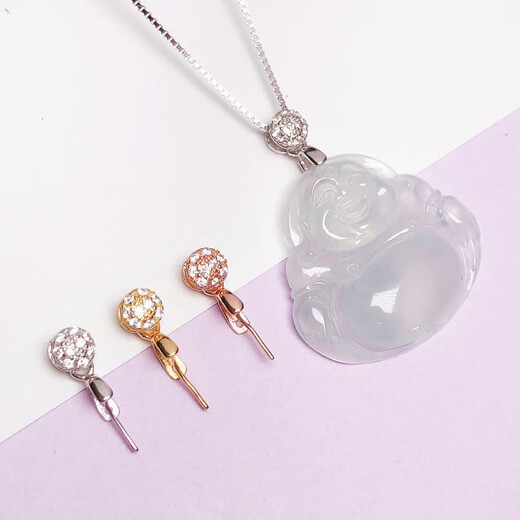 The same style as Fat Donglai, the best quality, 18k gold pendant, universal buckle buckle head, Buddha emerald jade Guanyin hanging, straight hole yellow l gold