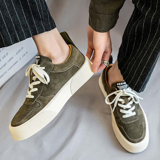 SANLITAI (Sanlitai) zapatos para hombres de gran tamaño para la primavera 46 zapatos de tablero de hombres 47 deportes de gran tamaño y zapatos casuales 48 zapatos de lona ensanchados zapatos para hombres 2988 café oscuro 45