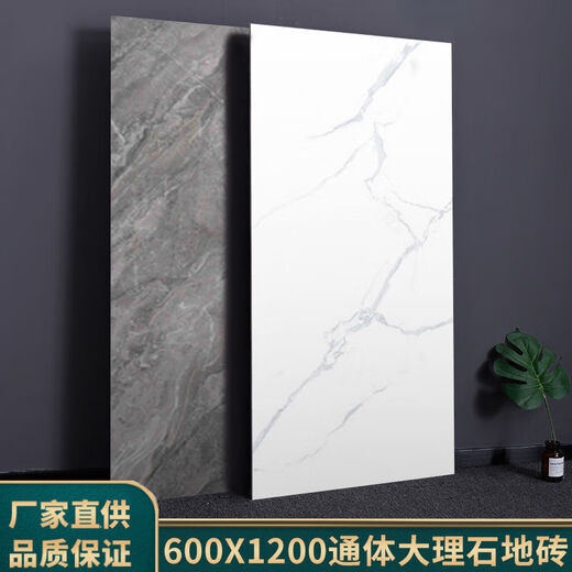 广东佛山通体大理石瓷砖600x1200客厅地砖亮面奶白色卫生间墙砖 雪山白 600*1200