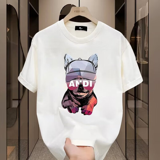 皮尔卡丹（pierre cardin）美式潮牌夏季重磅纯棉短袖t恤男2025新款体恤修身大码青 689黑色 2XL