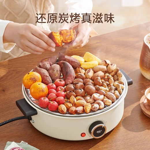 Primitive people cook tea around the stove indoor smokeless barbecue stove household indoor stove set electric ceramic stove barbecue stove 1000w 24.5cm grilling mesh package/camellia