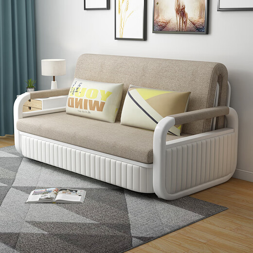 Songxian Modern home living room sofa bed Nordic simple small apartment storage lazy sofa bed [with storage]