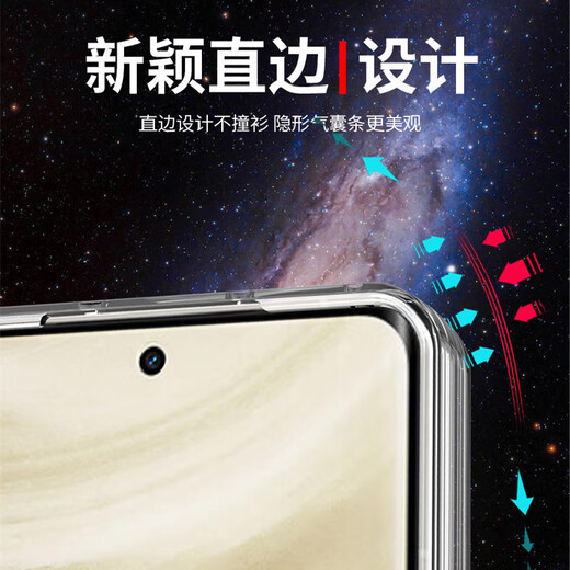 
Wenke is suitable for real me GT5Pro mobile phone case transparent real me GT5Pro mobile phone case anti-fall silicone soft shell ultra-thin protective case for men and women full-edge lens back cover protective case Real me GT5Pro (RMX3888) straight edge transparent soft shell