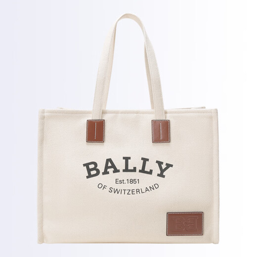 Bally [self-operated] Bally Bally women's fabric portable shoulder tote bag shopping bag CRYSTALIAEWST135 natural color