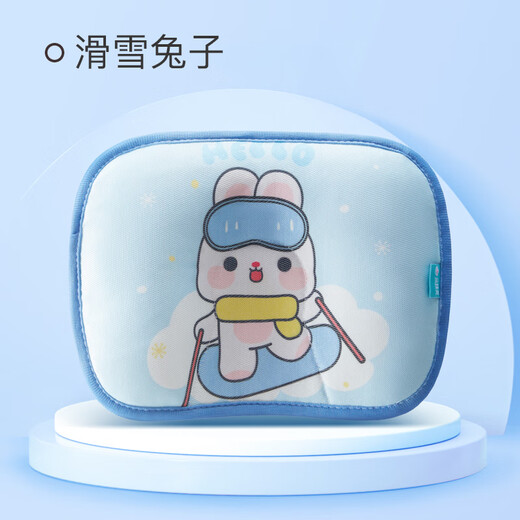 Hazun baby torticollis correction pillow baby U-shaped shaping pillow anti-migraine sleeping head type 0 to 6 months newborn mat ice ski rabbit removable ice silk breathable shaping buckwheat