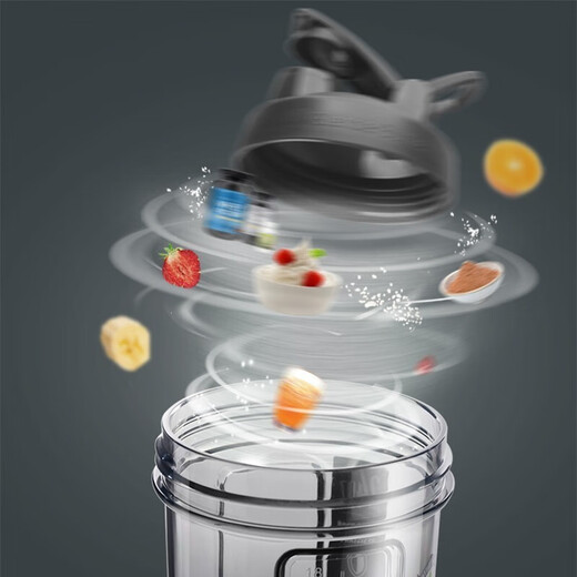 Blender Bottle Shaking Cup Sports Fitness Water Cup Men's and Girls' Protein Powder Blending Cup Large Capacity Plastic Cup High Temperature Resistant Tritan Material Dark Black 800ml