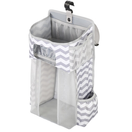 
Renjuyi baby cot head hanging bag storage multi-functional hanging bag diaper toy bottle sorting partition storage bag bed side hanging bag pure gray bed head storage bag