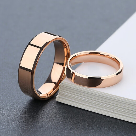 Holy Glass Ring Couple Gift Color Gold Index Finger Ring Women's 18K Rose Gold Fashionable Men's Wedding Ring Trendy Women's Ring - Not sure about the size - Send the measurement ring first