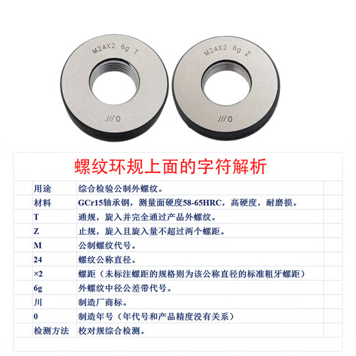 XMSJ threaded ring gauge/stop gauge M80M82M85M90*6*4*3*2*1.5*1 M854-6g stop gauge
