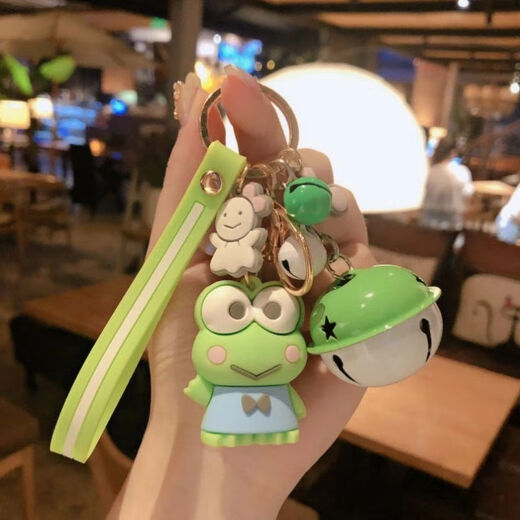 卡通布丁狗钥匙扣锁匙扣网红女可爱创意礼品个性玩偶车钥匙挂件 【长耳兔+铃铛】钥匙扣