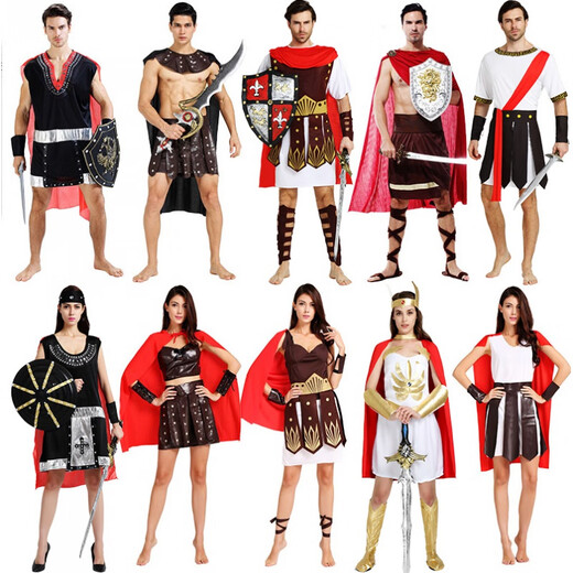 Gladiador griego oxymo adulto italiano antiguo romano espartano guerrero ropa ninja traje de baile AJ12046