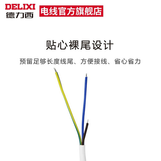 Delixi Electric Draht reines Kupfer-Drei-Kern-Stecker-Stecker-Steckdosenleiste Drei-Loch-Steckdose 3-Kern 1 Quadratdraht 10A Stecker Die volle Länge beträgt etwa 1,8 Meter
