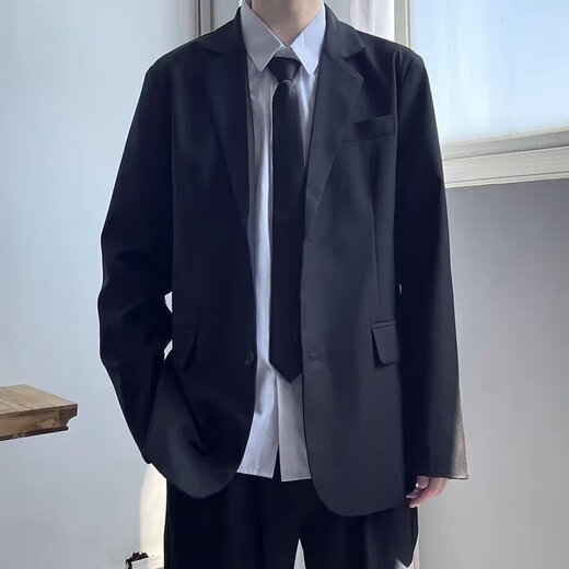 Zong Shi Monkey High School Generation Dressanzug Jungen Freizeitanzug College-Style-Abschlusskleid Vier-teiliger Mantel Männer (4-teiliges Set) Anzug + Hemd + Hose + Krawatte 2xl