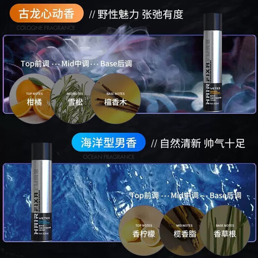 Vitus fragrance styling spray hairspray men's hair styling fluffy matte styling natural long-lasting dry gel 420ml*2