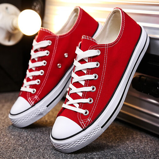 Low-Top-Leinwandschuhe für Männer koreanische klassische vielseitige schwarze paare student pea-up lässige schuhschuhe sommer atmungsabstoffschuhe schwarz 40 (Männer)