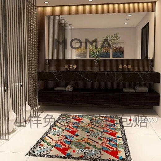 Bohemian Thangka Tile Balcony Brick 600x600 Milk Tea Mope Shop Parquet Tiles Индийский этнический стиль ZF9902 (обратитесь к обслуживанию клиентов, прежде чем разместить заказ)