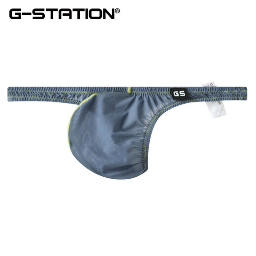 G-STATION light and silky DEWTY SKIN semi-transparent Japanese small style men's thong super tight sexy underwear brown (recommended to go up 1-2 sizes) 1 piece L