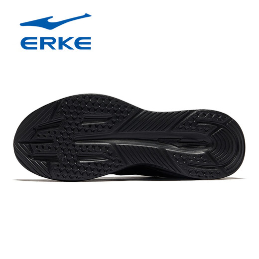 Hongxing Erke (Erke) Chaussures masculines 2025 Nouveau été en maille respirant chaussures de course noires chaussures de papa légères chaussures de papa chaussures de sport sole noire 3523 [3285 surface en cuir] 42