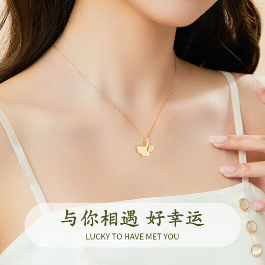 Qi Xiaomi Three Lives Lucky Necklace Girls Pendant 2025 New Clavicle Chain Birthday and Valentine's Day 520 Gift for Girlfriend and Wife Three Lives Lucky Necklace Bow Gift Box