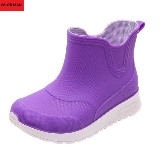 VALOR MAN elementary school students rain boots children medium and older children boys plus velvet warm rain boots rubber shoes women's shoes water boots children white background blue 31