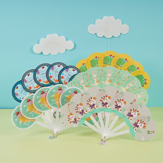Jiayan hand-cranked fan for summer and cool season, folding fan for baby to cool off, mosquito repellent fan, portable outdoor picnic round fan