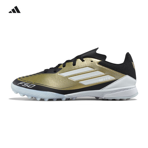 阿迪达斯Adidas儿童足球鞋F50中端TF碎钉LEAGUE TF J 比赛训练球鞋 黑金特别版IG9277 38