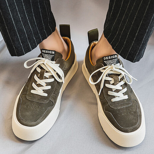 SANLITAI (Sanlitai) zapatos para hombres de gran tamaño para la primavera 46 zapatos de tablero de hombres 47 deportes de gran tamaño y zapatos casuales 48 zapatos de lona ensanchados zapatos para hombres 2988 café oscuro 45
