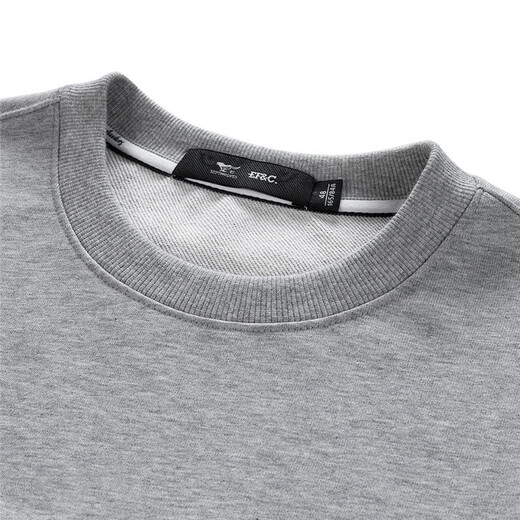 Camiseta de manga larga de siete lobo Sweater para hombres Spring Round Round Camiseta Base de la base del lobo Bordado de logotipo de logotipo grande Diseño de ropa para hombres 004 (Flower Grey) -3882 Modelo 3xl (185) 100A