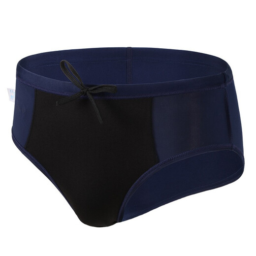 YINGFA Badehose Herren Schwimmtraining Wettkampf Erwachsene und Kinder Seilrennen Dreiecksbadehose Breitkrempige Badehose 9109 9109-2 Blau 2XL