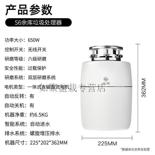 Xianzhaoyuku garbage collector kitchen S6 kitchen food grinder 650w high power automatic water inlet 1S6 98 new with slight scratches