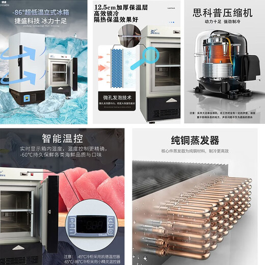 
Jiesheng (JS) minus 80-60-40 degrees medical ultra-low temperature refrigerator vertical science laboratory research low temperature freezer freezer freezer freezer freezer freezer plasma plasma refrigerator 105 liters (6957101275) mm -86 degrees