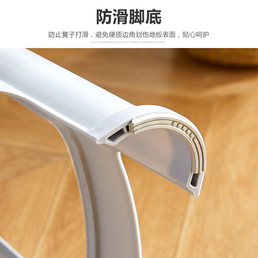 
Huakai Star Plastic Stool Household Thickened Anti-Slip Stool Round Stool High Stool Shoes Change Stool YK018 Gray 4 Hands