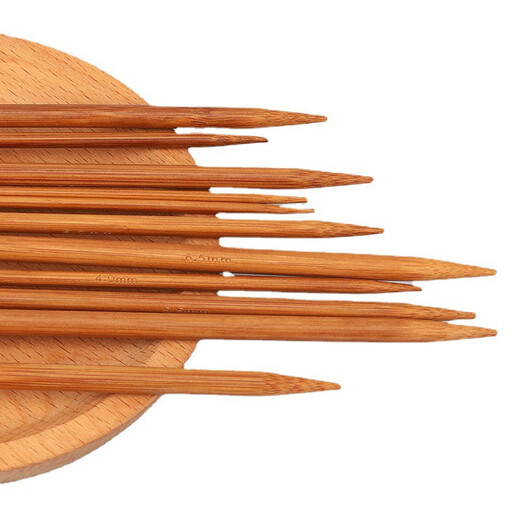 Kunsui Ice Thread Thick Woolen Ball Handmade DIY Material Hook Cushion Hook Slippers Thread Men's and Women's Hand Knitted Scarf Thread Material 6mm Bamboo Needles 4 Pack