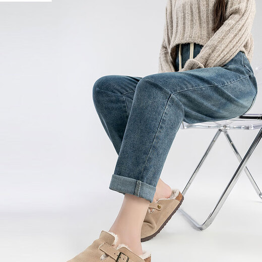 Les pantalons de maternité bonaux portent un jean, un pantalon papa lâche, un pantalon grand-patte, un petit costume de maternité décontracté, un pantalon de maternité [style de cordon] L Taille 105-120jin [Jin est égal à 0,5 kg]