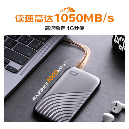 Western Digital (WD) NVME Mobile Colid State Drive My Passport SSD-версия Type-C Интерфейс 1050 МБ/с мобильный ноутбук Внешнее внешнее подключение к борьбе с фальсификацией.