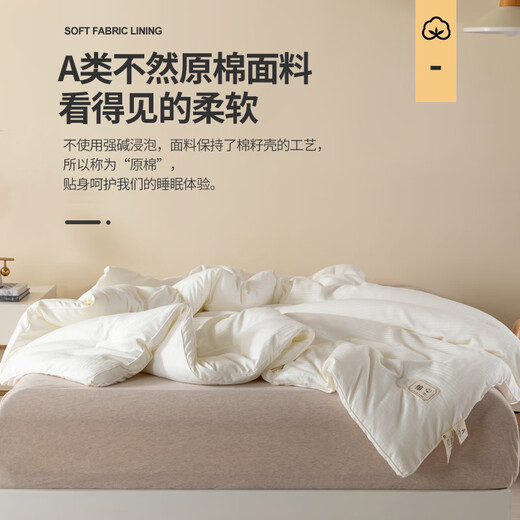Nanjiren Class A raw cotton hotel 51% soy fiber thick quilt in winter spring and autumn single four seasons warm thick silk quilt core Class A raw cotton 51% soy fiber quilt-white 200x230cm air conditioning quilt [weight about 3.5 Jin [Jin equals 0.5 kg]]