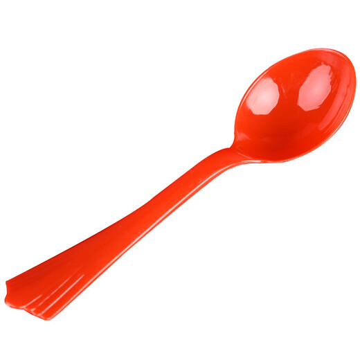 GOTOVANG Wedding Wedding Bowl Thickened Red Round Paper Bowl Wedding Banquet Tableware Wedding Banquet Paper Cup Disposable Tableware Set Red Small Spoon 20 Pack