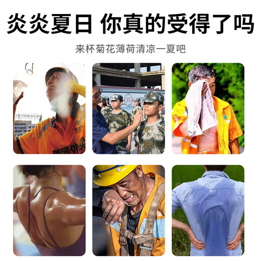 
Mingyuan Chrysanthemum Mint Herbal Tea Honeysuckle Orange Peel Construction Site Outdoor Summer Exercise to Relieve Thirst and Heat Stroke Herbal Tea Bag [350g (35 packs)/bag] [Buy 2 get 1 bag in total 1050g]