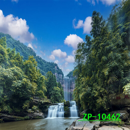 山头林村ARILL主播背景布3D立体网红直播间背景山水户外风景背景布 ZP-10975 3米宽+2.5米高