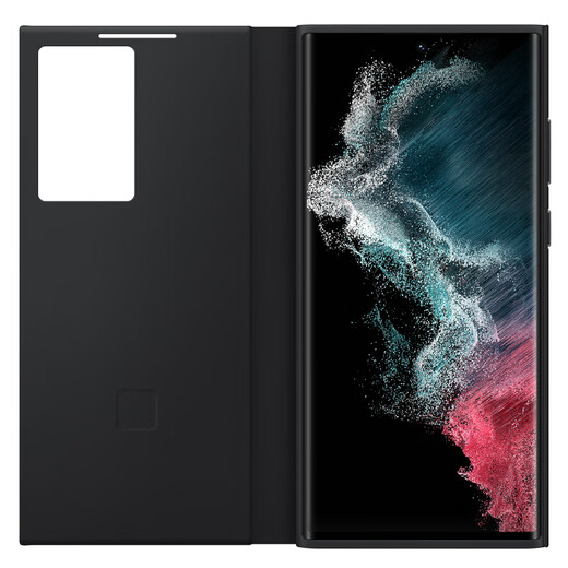 三星（SAMSUNG）S22 Ultra手机壳S22+智能视窗保护套S22U翻盖防摔原装壳 S22 Ultra【黑色】支持三星官网验证