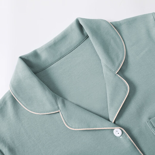 Femaibo pajamas for women in spring and autumn cotton long sleeves 2023 new summer thin women's Japanese casual home clothing set 12801-Asakusa Green XL X (suitable for 135-165Jin [Jin equals 0.5 kg]) official preferred
