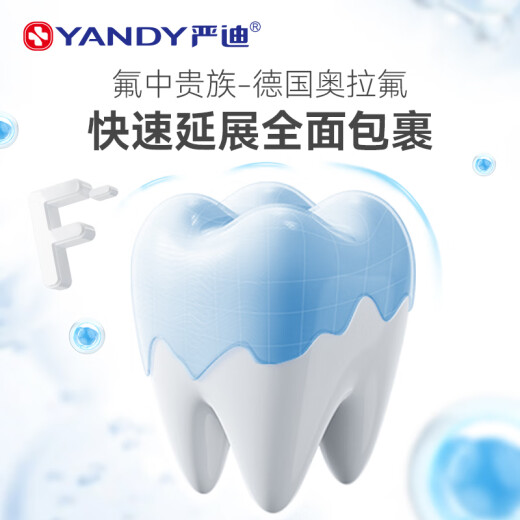 Yandi orthodontic fluoride-containing anti-cavity toothpaste, high fluoride toothpaste, tooth whitening, removing yellowing, removing stains, protecting teeth and correcting teeth, suitable for high fluoride toothpaste 130g (Qingti Oolong)