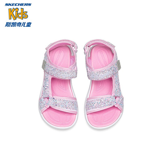 Skechers children's open-toed sandals summer fashion hollow girls' casual shoes 302965L light pink/LTPK 37