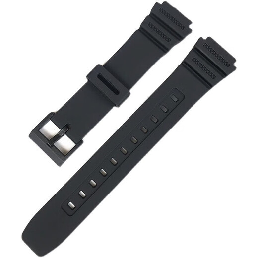 Youlenshi is suitable for Casio casio watch strap AE-1200/1300/F-108/W-216/W800H rubber strap accessories for men and women, black-black buckle 18MM