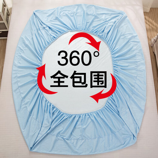 Aiyunju waterproof fitted sheet 1.8m bed breathable anti-mite Simmons mattress protector washable dustproof anti-slip elderly baby diaper sheet bed cover gray - single piece fitted sheet 120*200cm (suitable for mattresses with a thickness of 5-35cm)