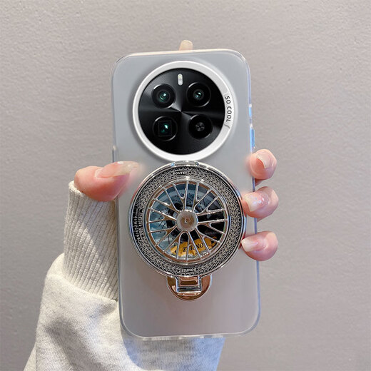佩诺realme真我GT5pro手机壳RMX3888闪速版保护套防摔高端彩银磨砂硅胶手感丝滑时尚潮流创新款硬外壳 【彩银壳】黑+陀螺支架 真我GT5pro