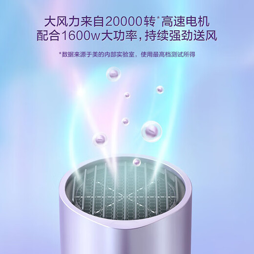 Midea 200 Million Negative Ion Hair Dryer Home Hair Care Hair Dryer Home Appliances National Subsidy Hair Dryer MB-AJ0504 Aurora Purple Birthday/Holiday Gift Recommendation